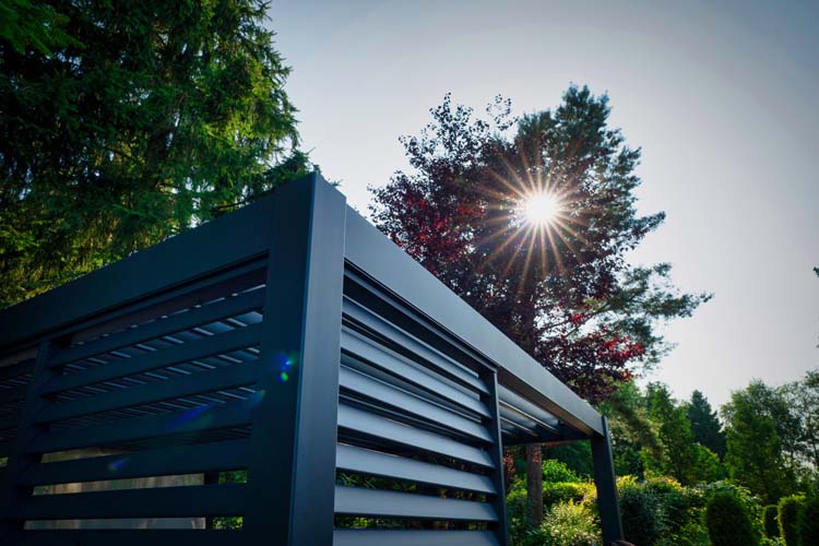 Panneau d'ambiance lamelles pour pergola anthracite 0,93x2,38m manuel