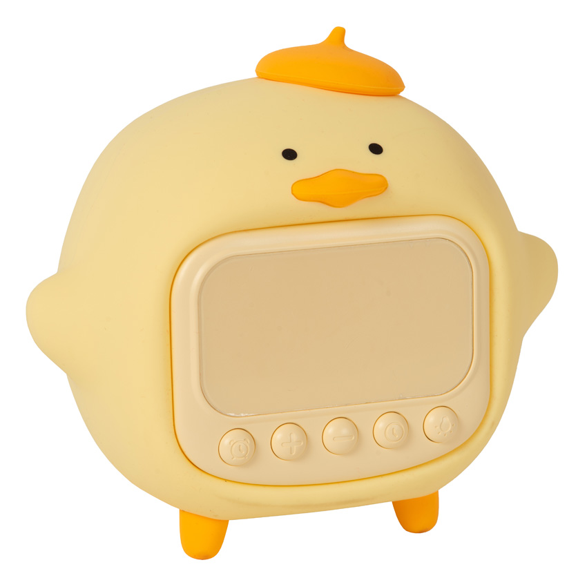 Veilleuse rechargeable pour chambre d'enfant - Batterie rechargeable/piles - LED à 3 niveaux dimmable - 1x1,5W 2100K - Avec fonction musicale - Jaune