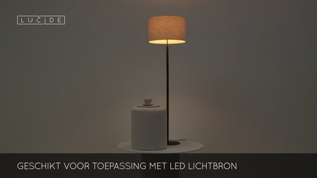 Lucide MAYA - Vloerlamp - Ø 45 cm - 1xE27 - Beige