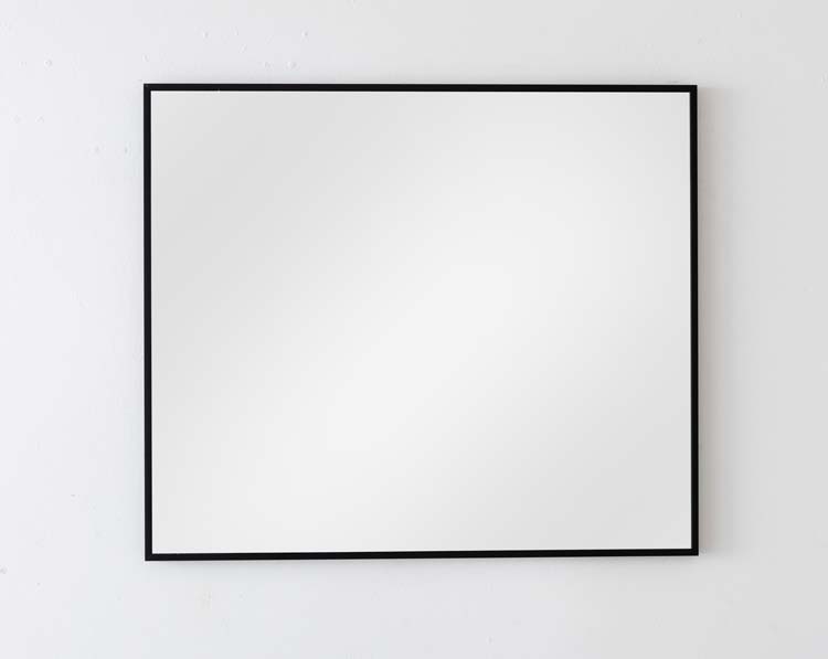 Miroir Tamino alu cadre noir mat 600x700x20 mm