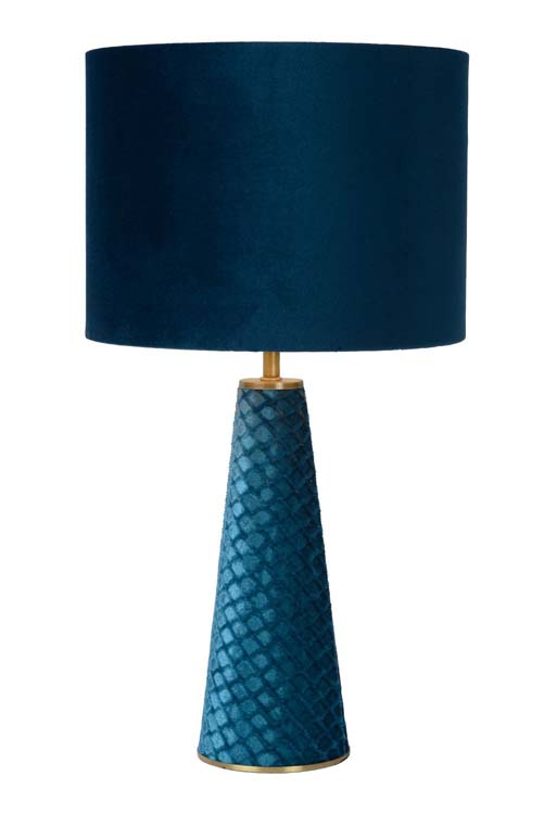 Lucide EXTRAVAGANZA VELVET - Tafellamp - Ø 25 cm - 1xE27 - Turkoois