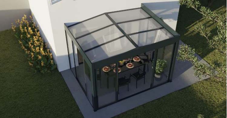 Veranda Versailles alu antraciet 400 x 300 x 240 cm