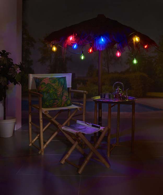 Party Lights Bari 10 lampen kleur snoer 10m