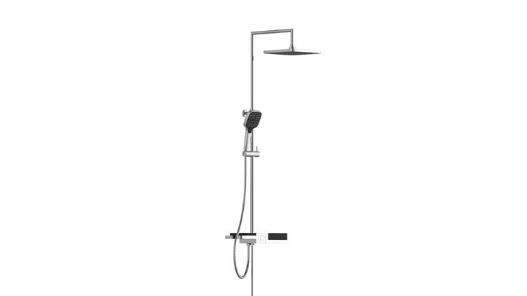 Set de douche Britta chrome/noir