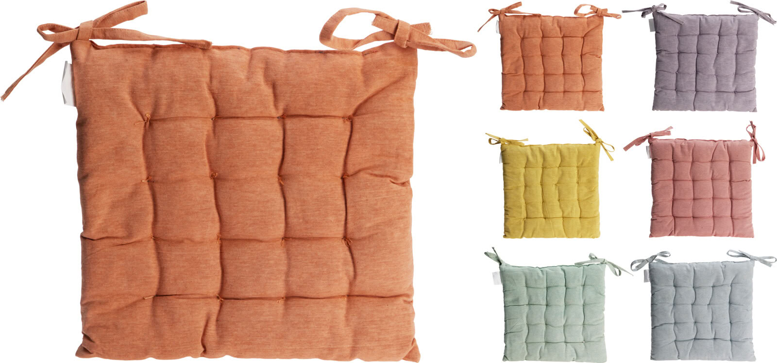 Coussin orange/brun 40x40cm