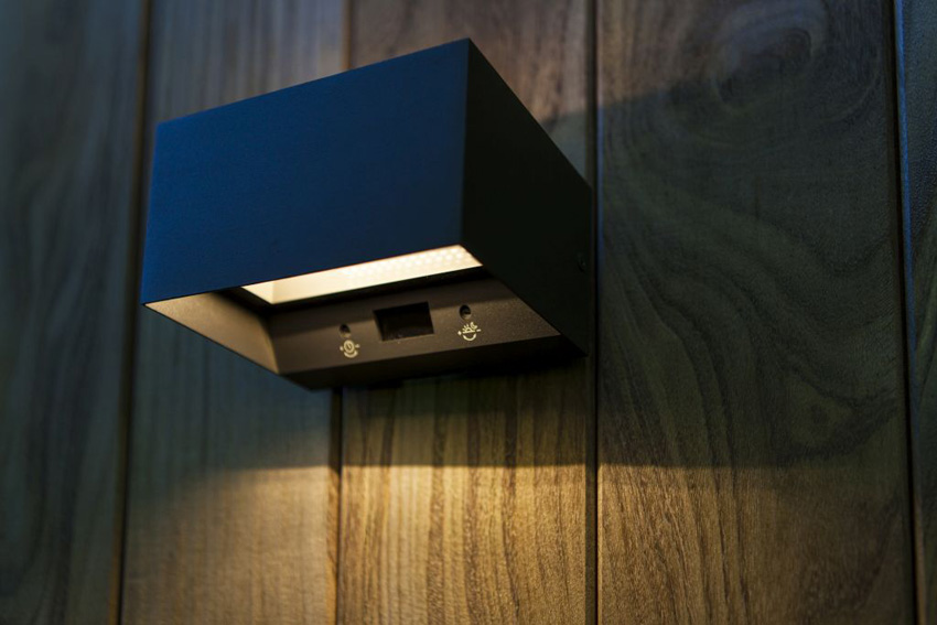 Applique murale extérieur - gris foncé - 14,6x7,5x9,4cm - LED - 1x10,5W - 4000K - IP54 - détecteur de mouvement