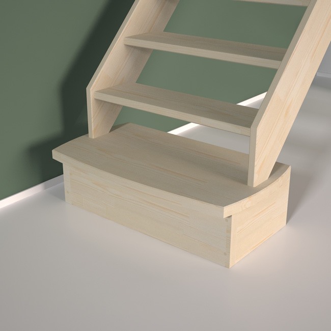 Socle pin pour escalier Leipzig