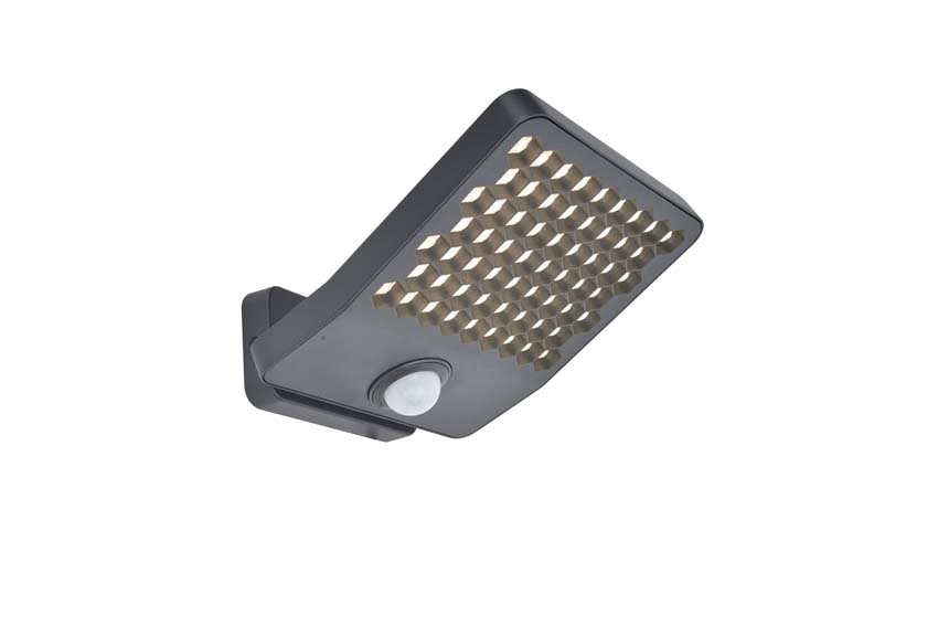 Projecteur LED extérieur Nia - gris - 24W - 4000K - IP54 - avec détecteur de mouvement
