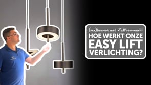 Suspension Easy Lift - Noir/doré - 121cm - Dimmable - 1x36W - 3000K