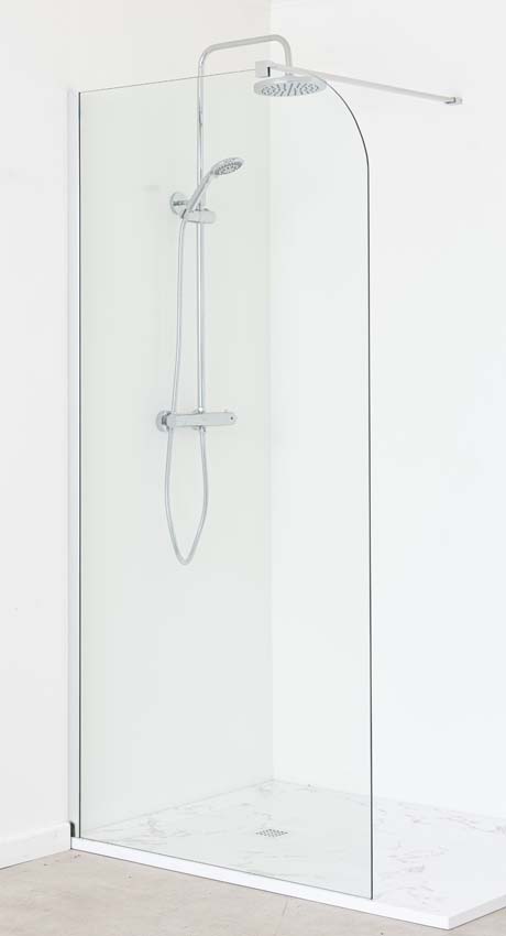 Douchewand Avery afgerond 97x200cm