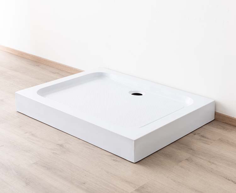 Douchebak Ally acryl wit 120x90cm