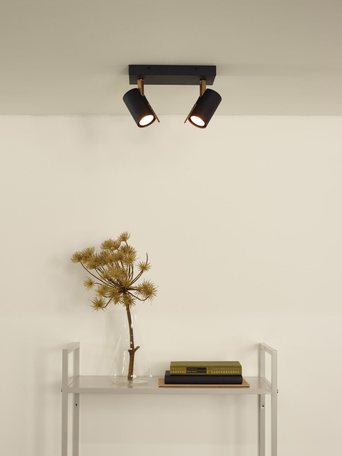 Lucide GRONY - Spot plafond - LED Dim. - GU10 - 2x5W 3000K - Noir