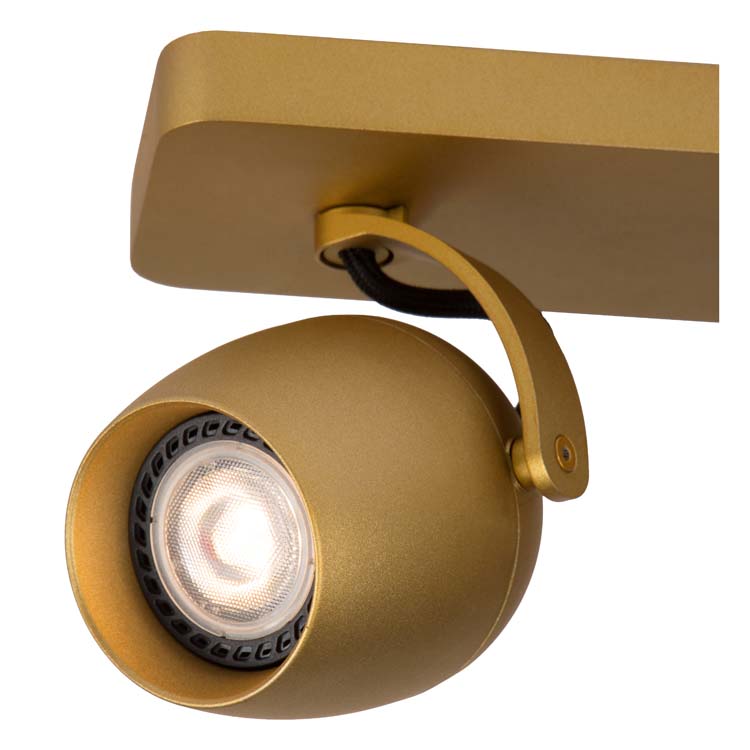 Spot plafond - LED Dim to warm - GU10 - 2x5W 2200K/3000K - Or Mat / Laiton