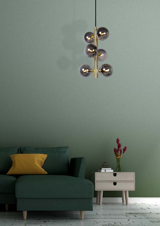 Lucide TYCHO - Suspension - Ø 25,5 cm - G9 - Or Mat