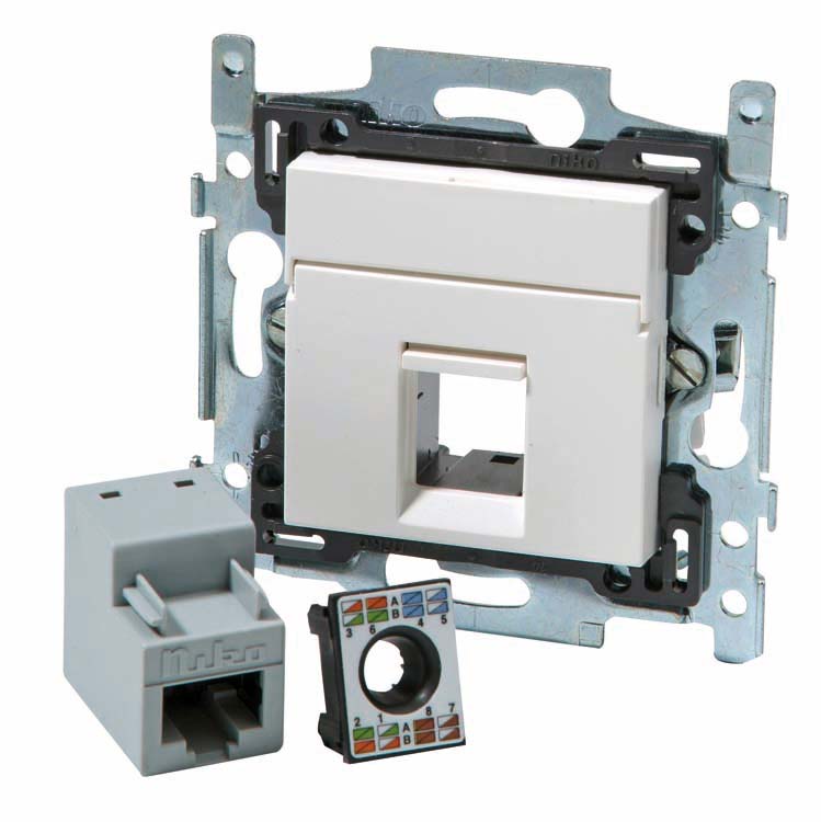 Prise bipolaire 1x UTP cat5 original white Prise bipolaire 1x UTP cat5 original white