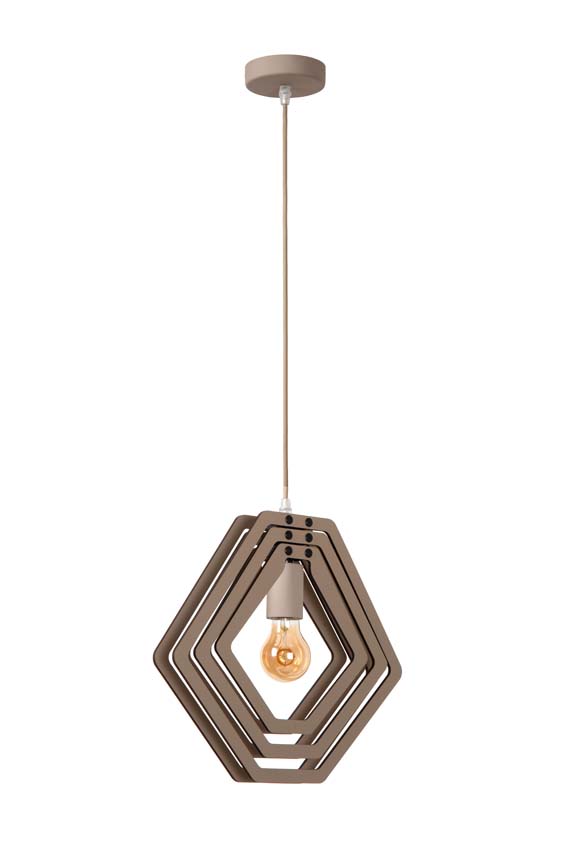 Lucide Mauro - Suspension enfant - 1xE27 - Taupe