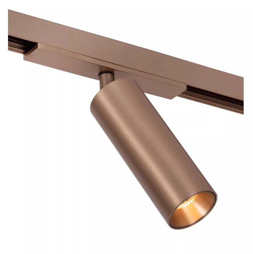 Lucide Premium Linial Mox Railspot - 1-fase Railsysteem / Smart Railverlichting - 48V - 1xLED Dimbaar - Champagne