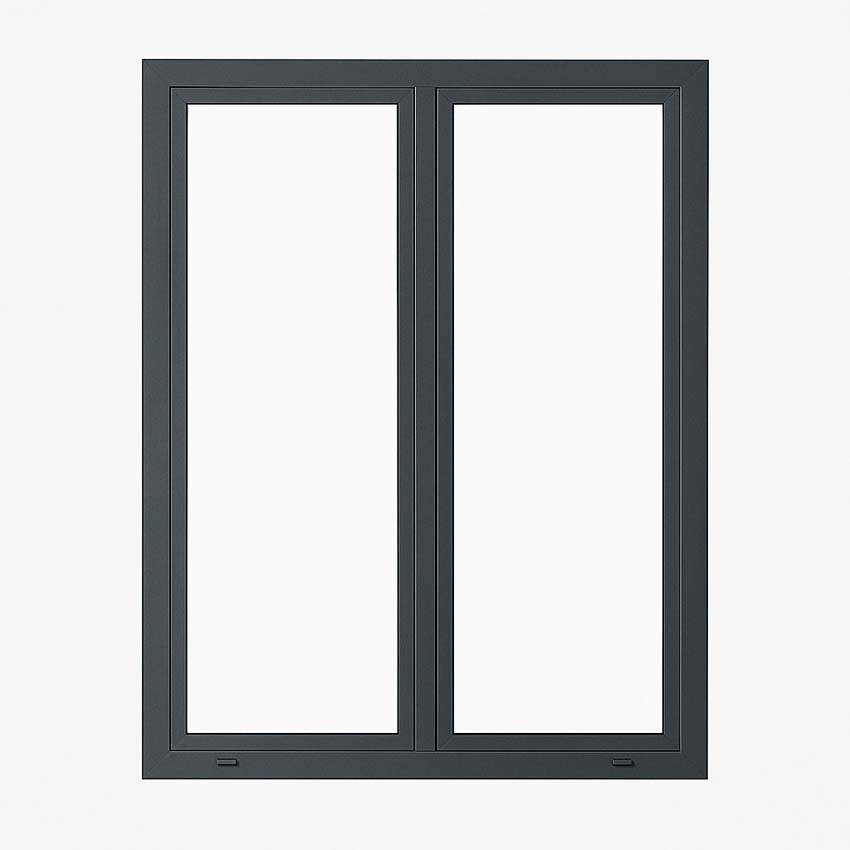 Vast raam met zijlicht pvc Deceuninck Elegant Infinity antra/wit MW