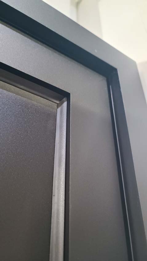 Buitendeur Tavira halfglas aluminium helder glas zwart 960x2180mm links duwend