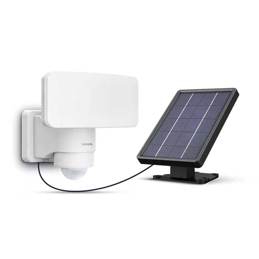 Projecteur LED extérieur Aria Solar - blanc - 6W - 5000K - IP44 - avec détecteur de mouvement