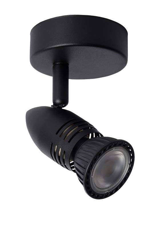 Plafondspot - Ø 9 cm - 1xGU10 - Zwart