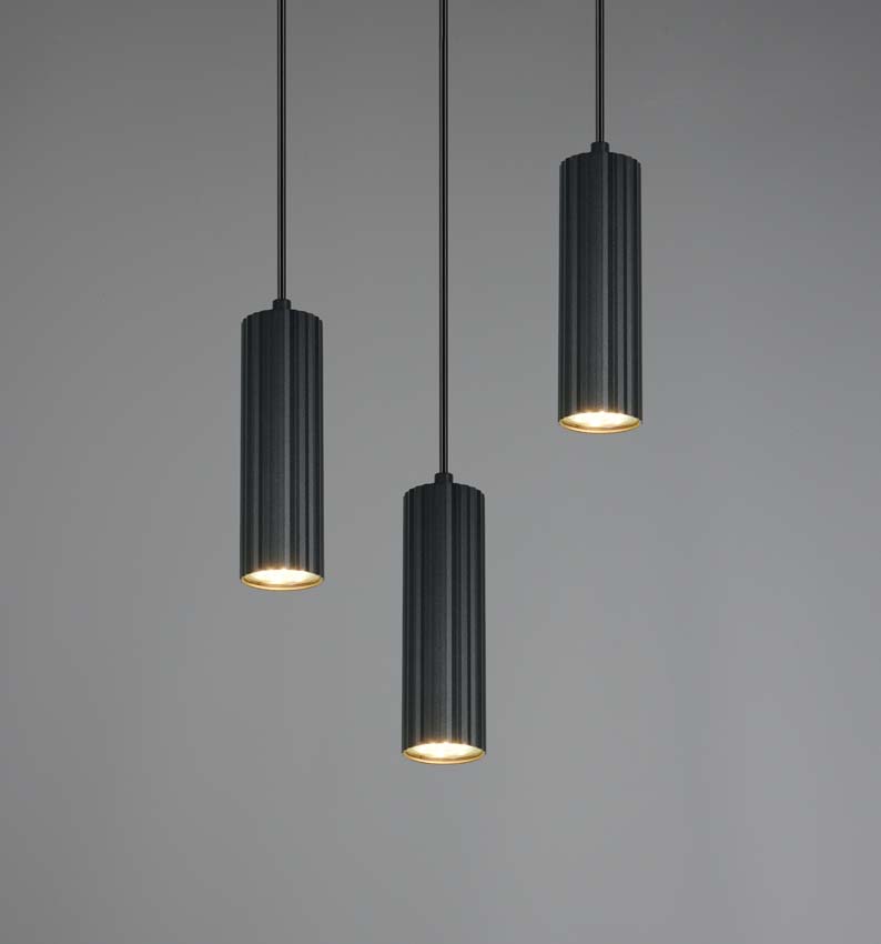 Suspension - Noir - Ø28cm - Dimmable - GU10 - 3x10W