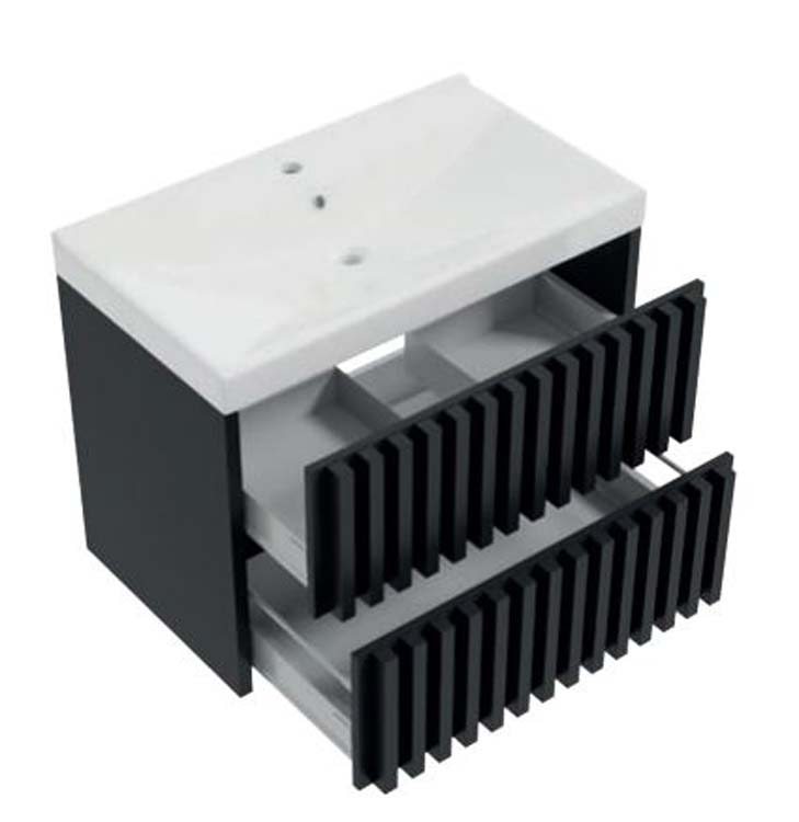 Meuble de salle de bain Daxx noir 800 mm