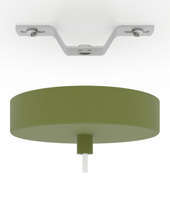 Suspension - orange/vert - Ø32x110cm - dimmable - E27 - 1x40W