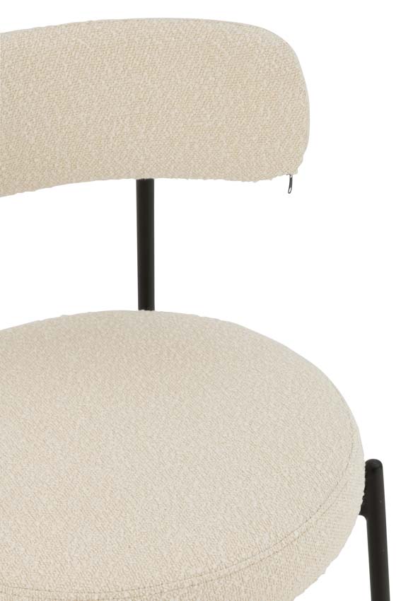 Chaise Boucle blanche 51x52x77cm