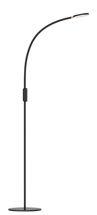 Lampadaire courbé LED Noir 4,3W 580LM 5-steps Dimmable
