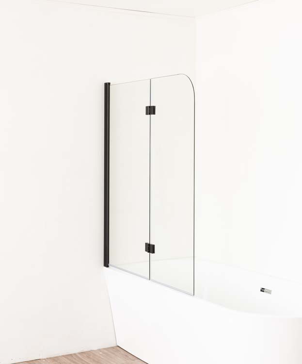 Badwand Asher zwart links 120x130cm