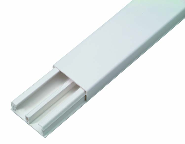 Chemin de cable 32X12.5 2 Comp Blanc 2.1m