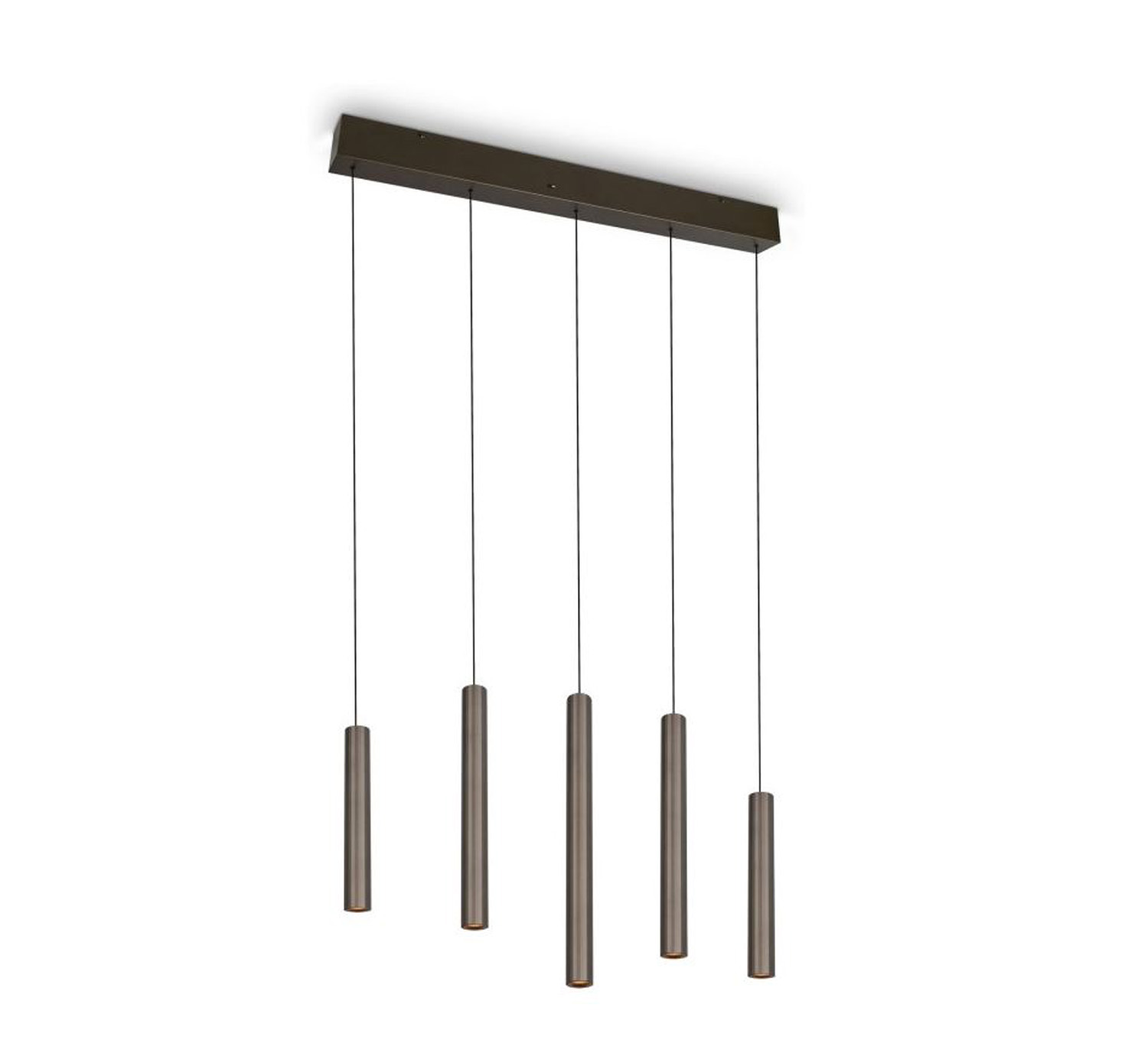 Hanglamp - bruin - 94cm - dimbaar - LED - 5x5W - 2300-4000K