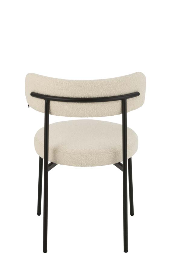 Chaise Boucle blanche 51x52x77cm