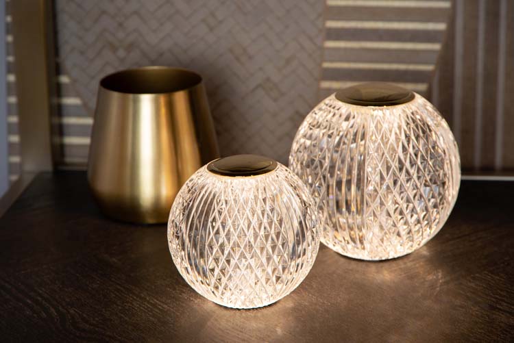 Lampe de table - Ø 9 cm - LED Dim. - 1x1,5W 3000K - 3 StepDim - Transparent