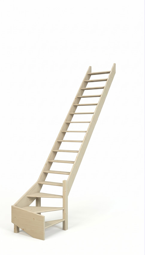 Molenaarstrap Bonn Evolution mini met kwartslag rechts onder H320xB64,4cm