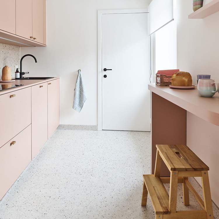 Vinyl vloer Floorify Piccolo tegel 4,5mm beige 90x60cm