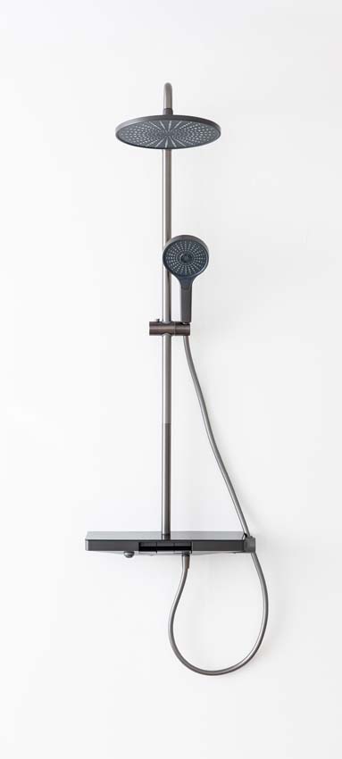 Bad- en doucheset Hudson thermostatisch gunmetal