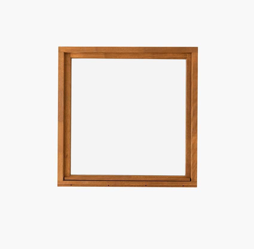 Houten draairaam 1-vleugel Meranti Trae 55mm naturel 1000 x 1000 mm R