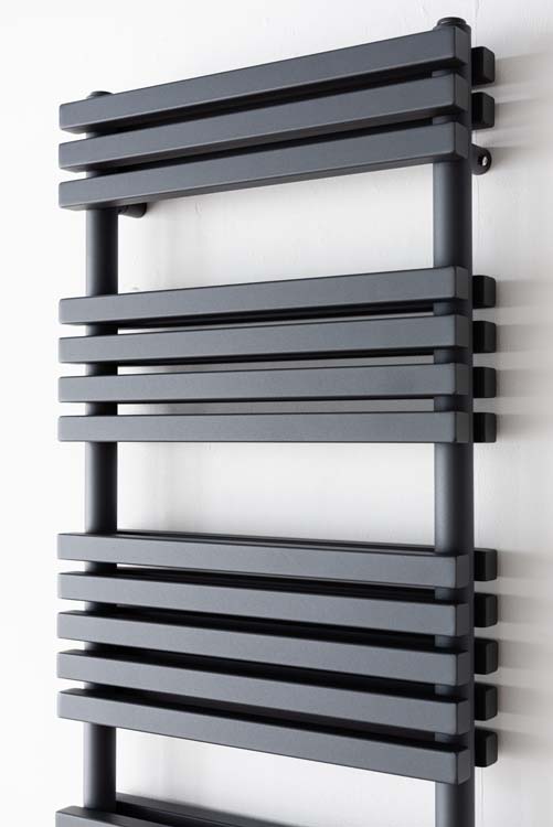 Radiateur sèche-serviettes Dania double 141x50cm gris 1391Watt