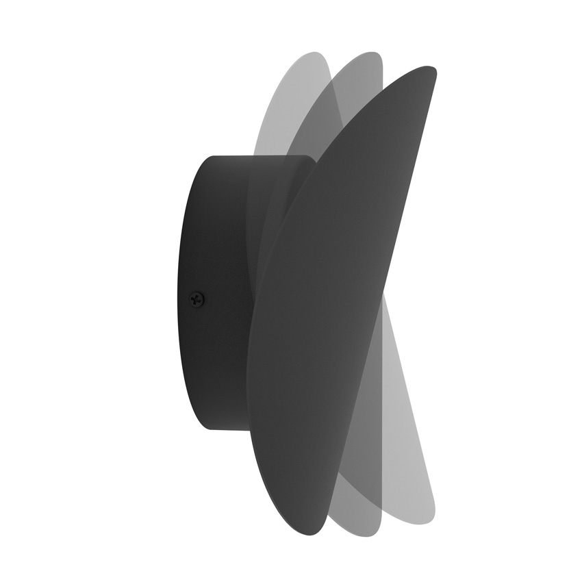 Wandlamp - zwart/wit - 19x6x20cm - LED - 1x4,9W - 2700/4000/6500K - 800lm - IP44
