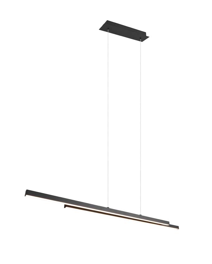 Suspension - noire - 110x8,5xH150cm - LED - 1x22W - 3000K