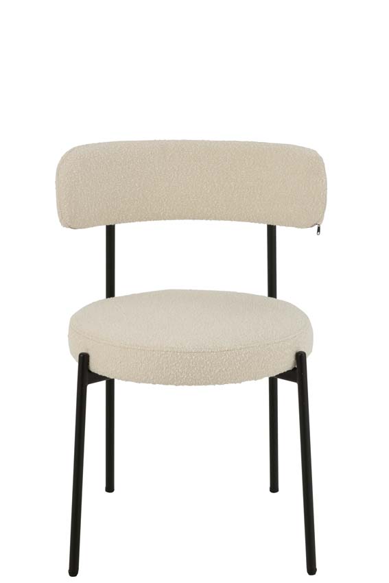 Chaise Boucle blanche 51x52x77cm