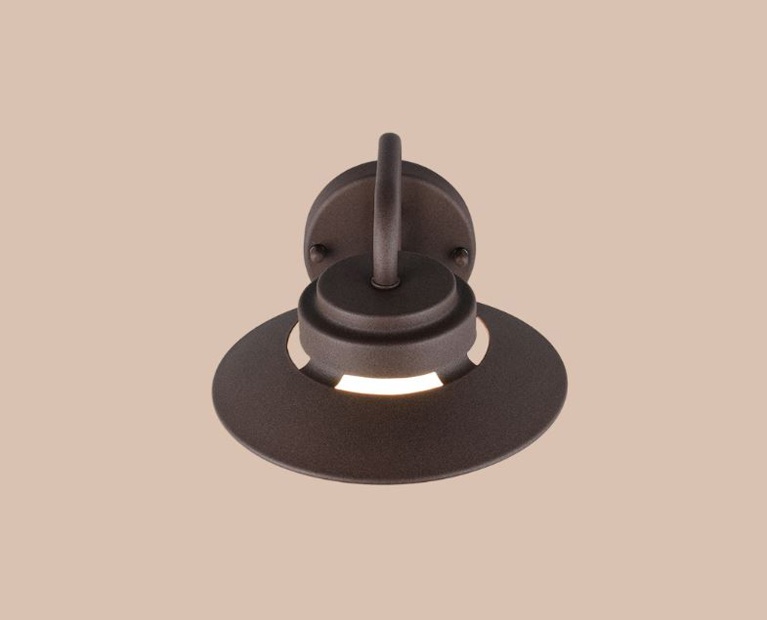 Applique murale - couleur rouille - Ø20x26cm - GX53 - 1x10W - IP44