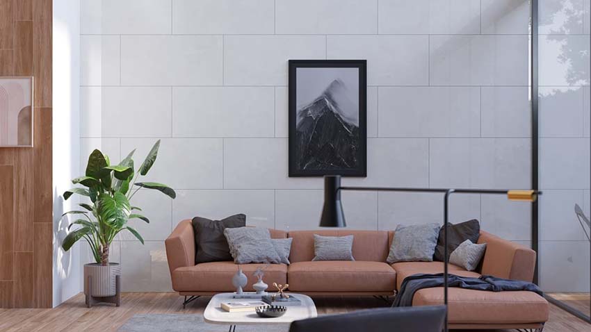 Carrelage de sol et mural Crystal White Poli 60x120cm