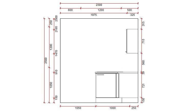 Blokkeuken 15A Premium 3500 x 1300 mm