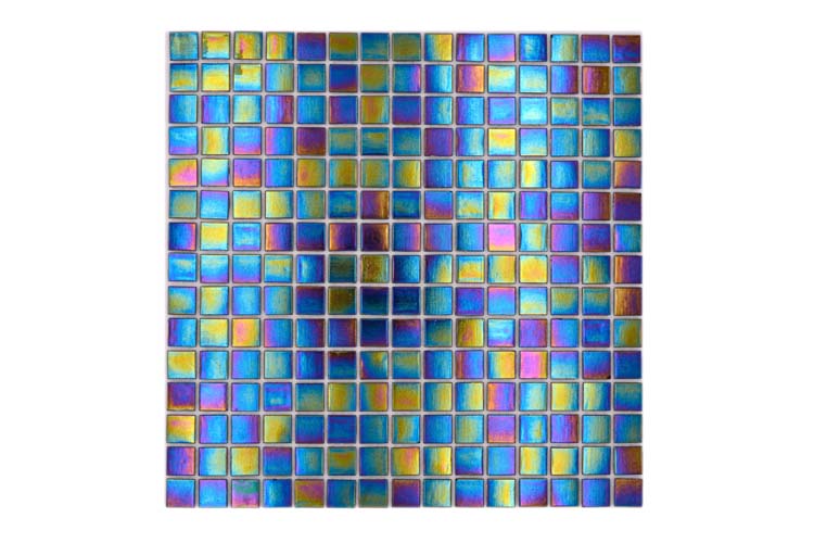 Mozaïek glas iridium zwart 30,5 x 30,5 cm
