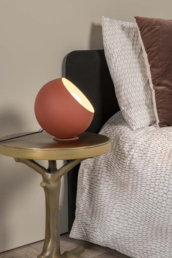 Lampe de table - Ø20cm - 1xE27 - Terre cuite