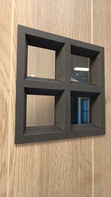 Complete deur tube 63cm rw oak planken 4500 held.glas+zw.kast 201.5cm