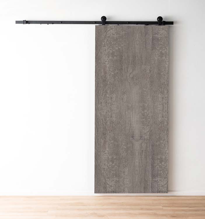 Porte coulissante mont ventoux+rail antique noir 93x211.5cm